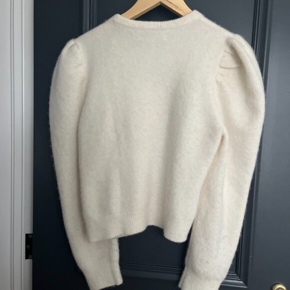 Derek Lam 10 Crosby Cream Puff sleeve knit sweater, M - Picture 2 of 7